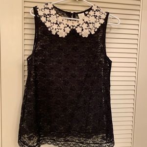 Anthropologie sheer lace top